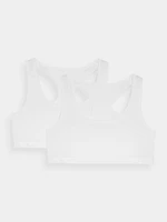 Women's Cotton Bra for Everyday Wear 4F (2 Pack) - White