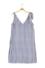 Trendyol Navy Striped Lacing Detailed Dress