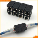 10pcs/lot RJ45 Connector Cat7/6 Ethernet Adapter Network Extender Convertor Extension Cable for Ethernet Cable Female to Female