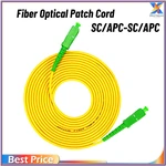 50pcs Jumper SC APC to SC APC Single-mode Optical Fiber Optic Patch Cord 3.0mm PVC G657A SM FTTH Optic Cable 1M/2M/3M/5M