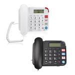 Big Button Landline Phone Desktop Telephone Speaker Sound LCD Display CallerID