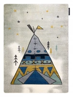 Dětský kusový koberec Petit Tipi grey-140x190