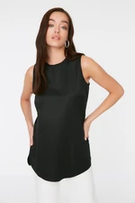 Trendyol Black Crew Neck Sleeveless Woven Tunic