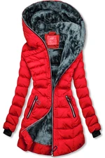 Steppjacke mit warmes Futter-Plüsch Rot