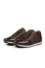 Ducavelli Marvelous Genuine Leather Men's Casual Shoes Brown