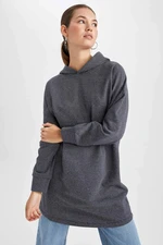 DEFACTO Thin Sweatshirt Fabric Regular Fit Long Sleeve Tunic