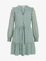 Light Green Ladies Patterned Dress VILA Jaqueline - Women