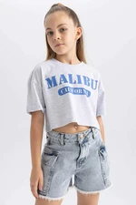 DEFACTO Crop Short Sleeve T-shirt