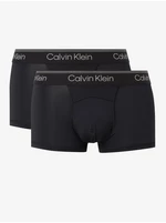 Set of two black boxer shorts in black with elastic hem 2PK Calvin Klein Underwear
