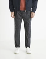 Dark grey men's plaid trousers Celio Avocheck