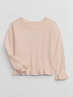 Light pink girly sweater with ruffles GAP