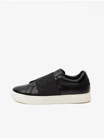 Black Women's Leather Slip on Sneakers Calvin Klein - Women