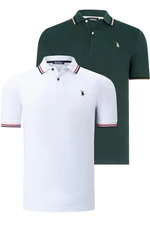 DUAL SET T8594 DEWBERRY MENS T-SHIRT-WHITE-NEFT