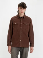 Levi&#39;s Dark brown men&#39;s corduroy shirt Levi&#39;s® Jackson Worker - Men&#39;s