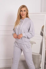 Hoodie in grey color