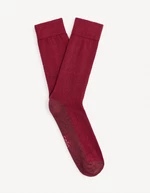 Burgundy men's socks Celio Fisomel