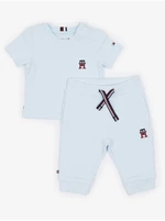 Boys' T-shirt and sweatpants set in light blue by Tommy Hilfiger