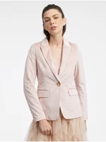 Light pink women's velvet jacket ORSAY