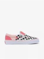 Pink Girl Patterned Slip On Sneakers VANS UY Classic Slip-On Patchw - Girls