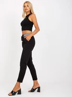 Basic black sweatpants RUE PARIS with pockets