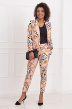 Elegant trousers with powder pattern