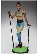 Bas Bleu Sports leggings WAVE 90 with wasp waist effect and colorful print