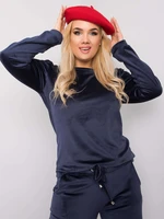 Dark blue velour set plus size