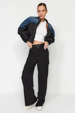 Trendyol Black Cargo Trousers With Belt