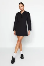 Trendyol Black Zippered Mini Woven Woven Dress