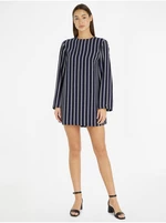 Women's Dark Blue Striped Tommy Hilfiger Mini Dress - Women