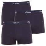 3PACK Men's Boxers S.Oliver dark blue