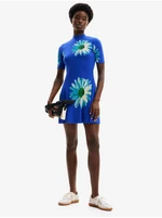 Women's Blue Floral Dress Desigual Margaritas - Women