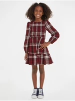 Red girls' plaid dress Tommy Hilfiger - Girls