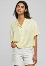 Women's Viscose Satin Holiday Shirt Soft Yellow