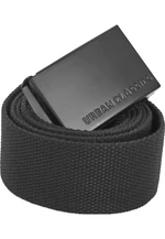 Long canvas belt black