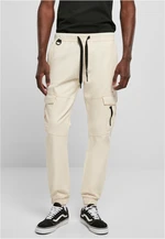 Cream Cargo Jogger W/ Zipper & D-Ring