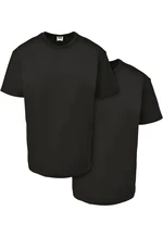 Organic Base T-Shirt 2-Pack Black+Black