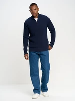 Big Star Man's Sweater 161004 Blue Wool-403