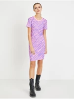 Light purple patterned sheath dress Versace Jeans Couture