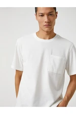 Koton Basic T-Shirts, Crew Neck Pocket Detailed, Short Sleeves.