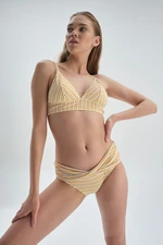 Dagi Yellow Triangle Wide Bikini Top