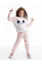 Completo da ragazza Denokids CFF-19K1-049/Pink,White