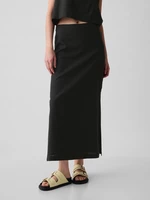 Black women's linen skirt GAP