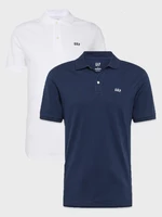 Sada dvou pánských triček v bílé a modré barvě GAP Polo