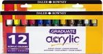 Daler Rowney Graduate Set di colori acrilici 12 x 22 ml