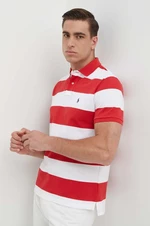 Bavlněné polo tričko Ralph Lauren červená barva, 710926400