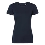 Navy Women's T-shirt Pure Organic Russell