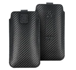 Univerzální pouzdro Forcell Pocket Carbon 11 na Apple iPhone 12/12 Pro / Samsung Galaxy S21 / Xcover 5