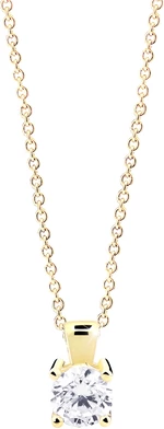 Cutie Jewellery Nežný prívesok zo žltého zlata s čírym zirkónom Z8010-40-10-X-1