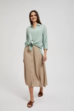 Women's button-down skirt MOODO - dark beige